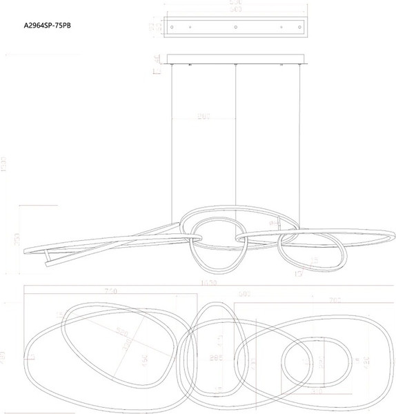Изображение товара Люстра Arte Lamp A2964SP-75PB