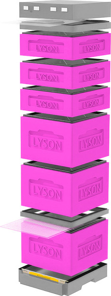 Изображение товара Улей Lyson Дадан На 12 Рамок / K128PG (розовый/серый)