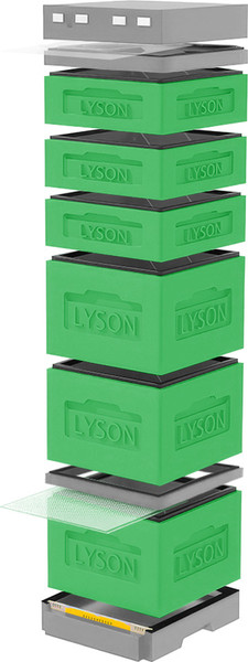 Изображение товара Улей Lyson Дадан На 12 Рамок / K128GG (зеленый/серый)
