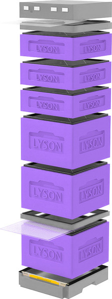 Изображение товара Улей Lyson Дадан На 12 Рамок / K128PUG (фиолетовый/серый)