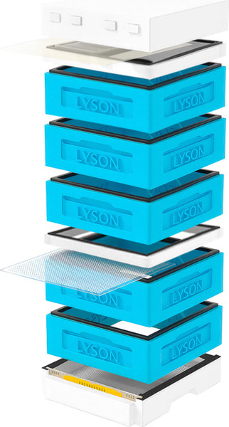 Изображение товара Улей Lyson Дадан На 12 Рамок / K129BW (синий/неокрашенный)