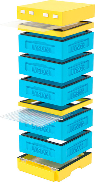 Изображение товара Улей Lyson Дадан На 12 Рамок / K129BY (синий/желтый)