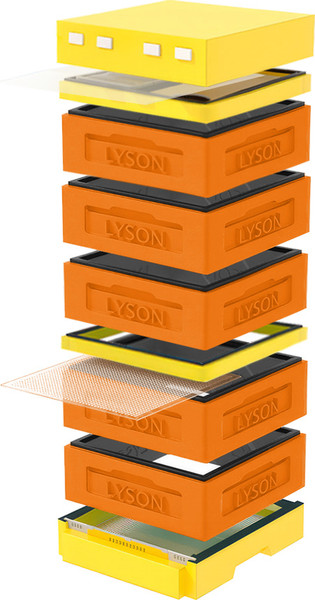 Изображение товара Улей Lyson Дадан На 12 Рамок / K129ORY (оранжевый/желтый)