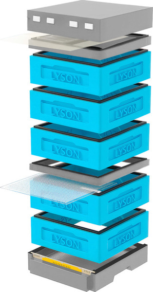 Изображение товара Улей Lyson Дадан На 12 Рамок / K129BG (синий/серый)