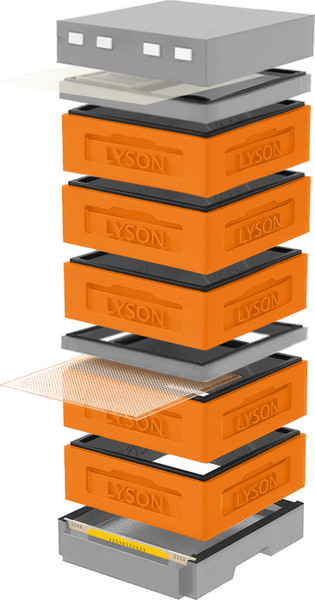 Изображение товара Улей Lyson Дадан На 12 Рамок / K129ORG (оранжевый/серый)