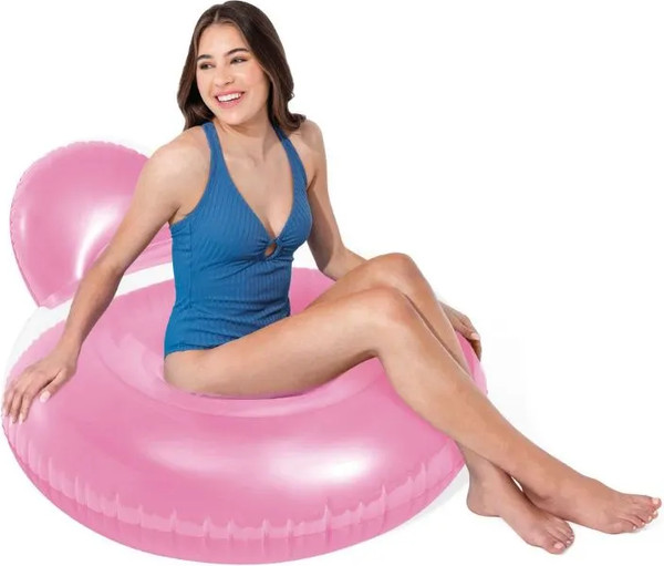 Изображение товара Надувной плот Intex Pillow-Back Lounges / 58889 (розовый)
