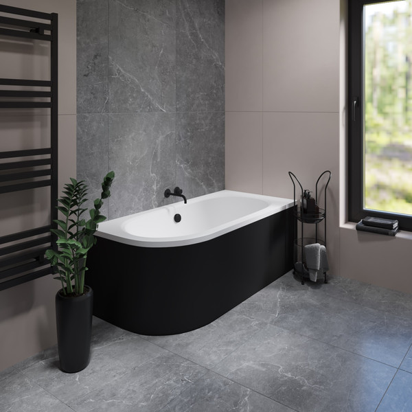 Изображение товара Ванна акриловая Lauter Bliss 170 P / 21201072P (с каркасом и сифоном 21Y11030 хром)