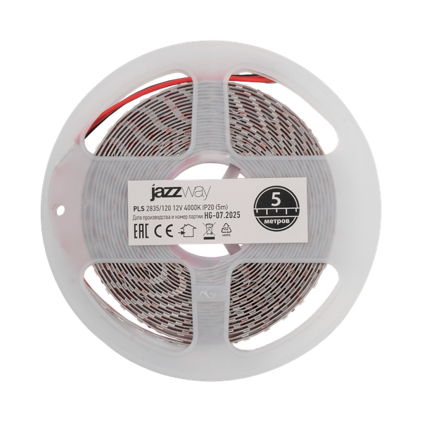 Изображение товара Светодиодная лента JAZZway PLS 2835 60-12V 4000K IP20 / 5066359 (5м, белый)
