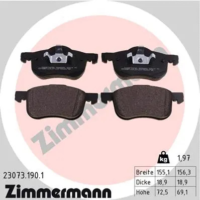 Изображение товара Тормозные колодки Zimmermann 23073.190.1