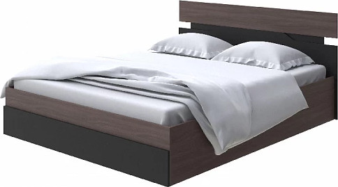 Изображение товара Полуторная кровать Proson Milton с ПМ 120x200 (ясень шимо темный/черный)