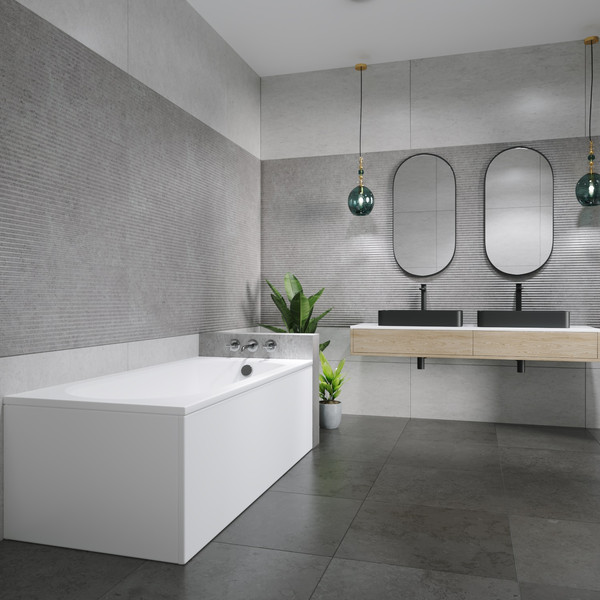 Изображение товара Ванна акриловая Lauter Haven 150 /21202005 (с ножками и сифоном 21Y11021 матовый черный)