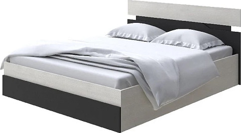 Изображение товара Двуспальная кровать Proson Milton с ПМ 160x200 (дуб шамони светлый 124/черный)