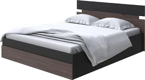 Изображение товара Двуспальная кровать Proson Milton с ПМ 160x200 (черный/ясень шимо темный)