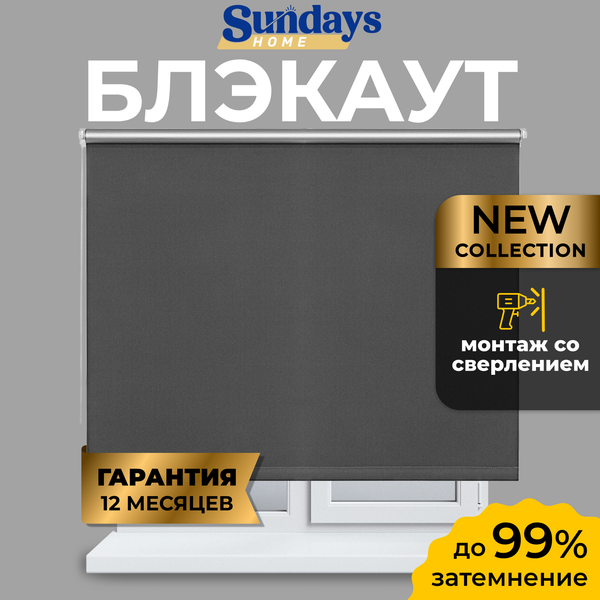 Изображение товара Рулонная штора Sundays Home LM 167-07 150х170 (темно-серый)
