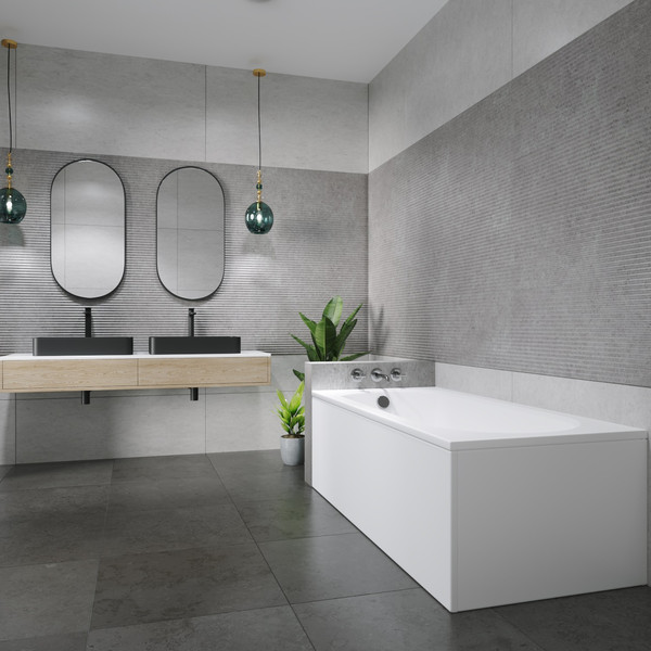 Изображение товара Ванна акриловая Lauter Haven 150 / 21202005 (с ножками, лицевым экраном белого цвета и сифоном 21Y31002 белый)