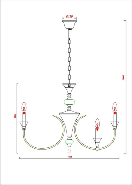Изображение товара Люстра Arte Lamp A4094LM-12PB