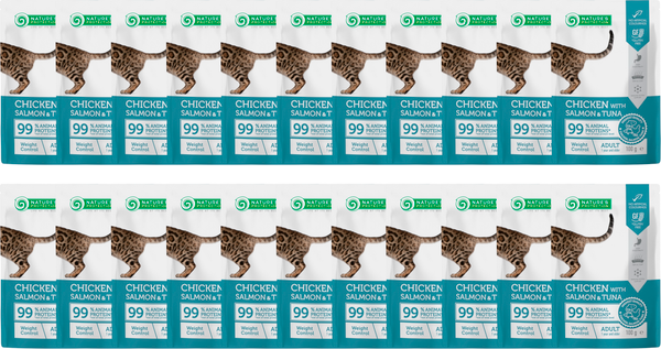 Изображение товара Влажный корм для кошек Nature's Protection Weight Control с кур, лос и тунцом / NPUPF63657 (22х100г)