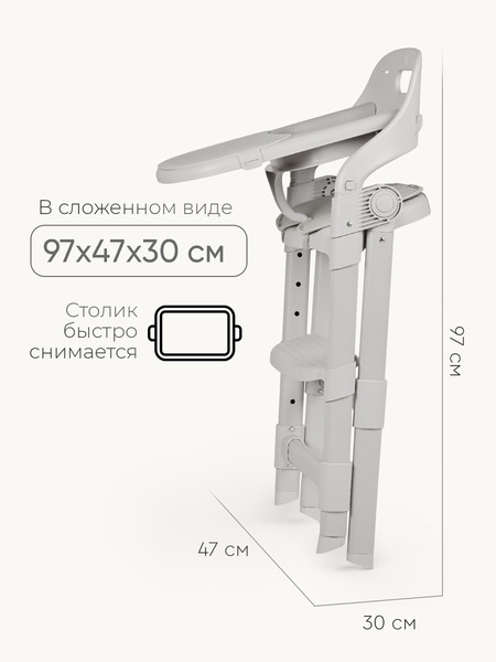 Изображение товара Стульчик для кормления Tomix Cindy / YY012 (серый)