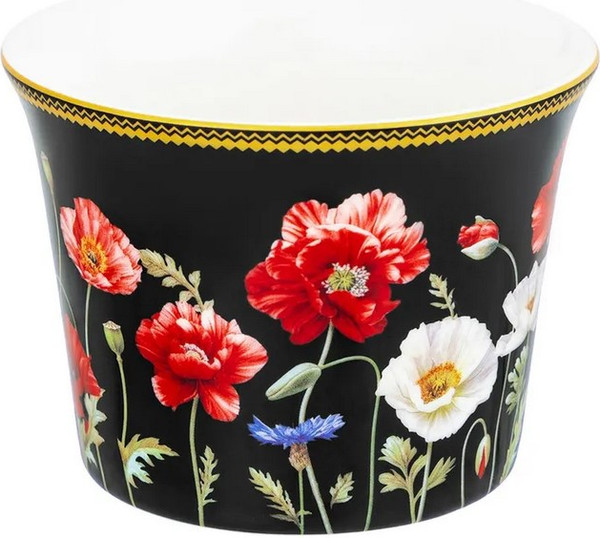 Изображение товара Набор для чая/кофе Elan Gallery Маки на черном New Bone China / 420673_2