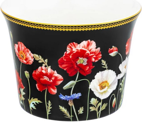Изображение товара Набор для чая/кофе Elan Gallery Маки на черном New Bone China / 420673_6