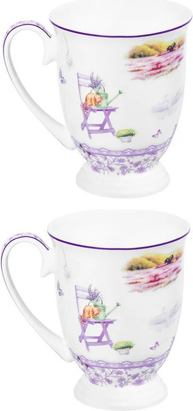 Изображение товара Набор кружек Elan Gallery Лаванда New Bone China / 420767