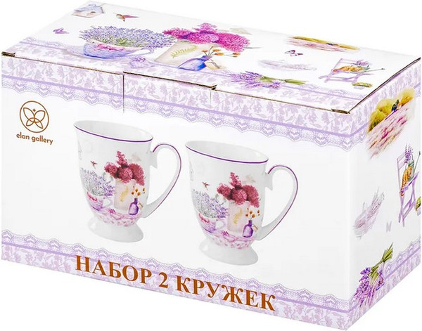 Изображение товара Набор кружек Elan Gallery Лаванда New Bone China / 420767