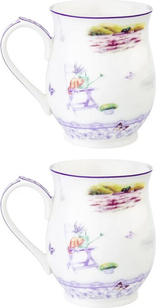 Изображение товара Набор кружек Elan Gallery Лаванда New Bone China / 420768
