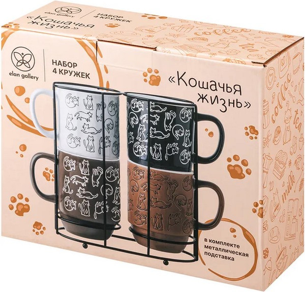 Изображение товара Набор кружек Elan Gallery Кошачья жизнь / 880229