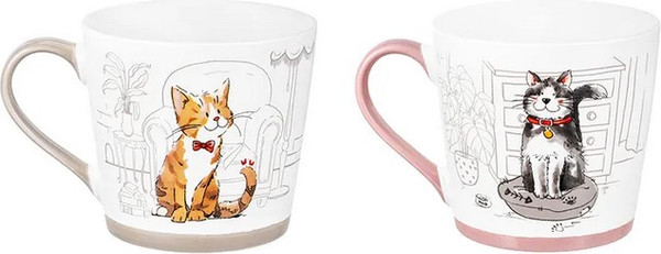 Изображение товара Набор кружек Elan Gallery Довольные коты / 880228