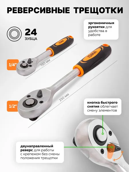 Изображение товара Универсальный набор инструментов ISMA ISMA-41151-5 (62900)