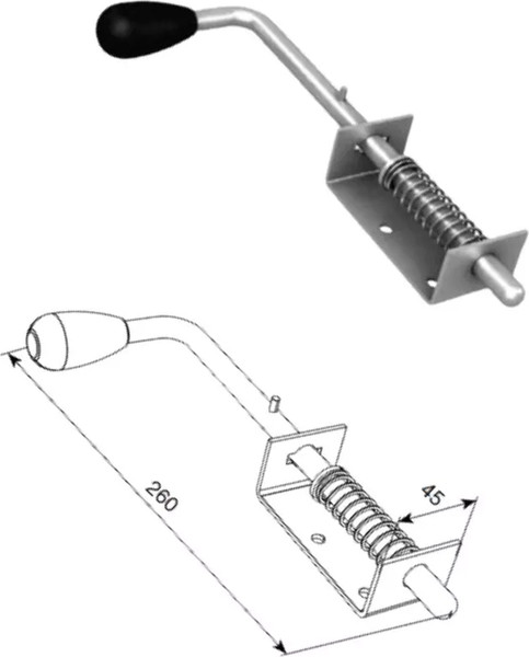 Изображение товара Щеколда DoorHan KZSV (для сдвижных ворот)