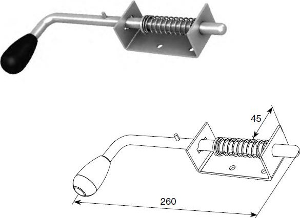 Изображение товара Щеколда DoorHan Механическая (для ворот)