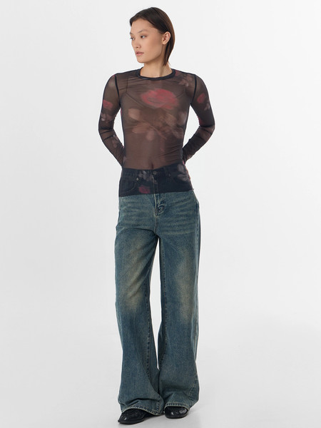 Изображение товара Джемпер Mark Formelle 122898 (р.164/170-88-94, розы на черном)