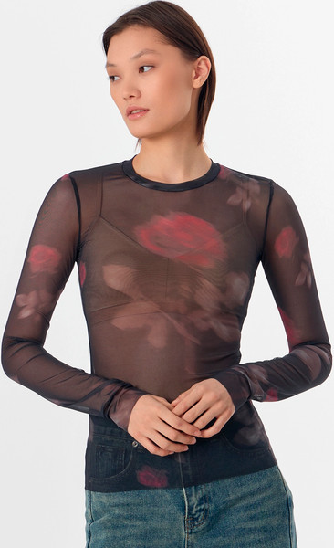 Изображение товара Джемпер Mark Formelle 122898 (р.164/170-96-102, розы на черном)