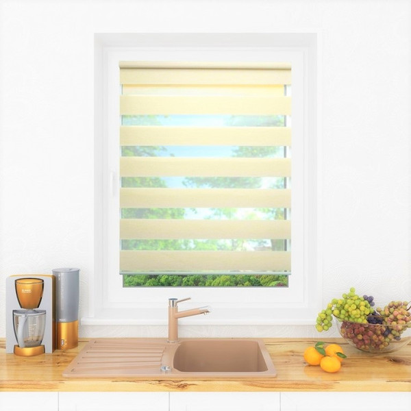 Изображение товара Рулонная штора Jalux День-Ночь Софт s 3 56x160 (кремовый)