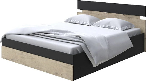 Изображение товара Полуторная кровать Proson Milton с ПМ 140x200 (черный/бунратти)