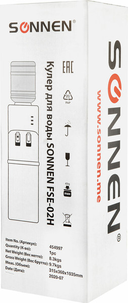 Изображение товара Кулер Sonnen FSE-02H / 454997 (белый)
