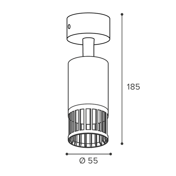 Изображение товара Точечный светильник Wolta WSL-GU10/19W-1