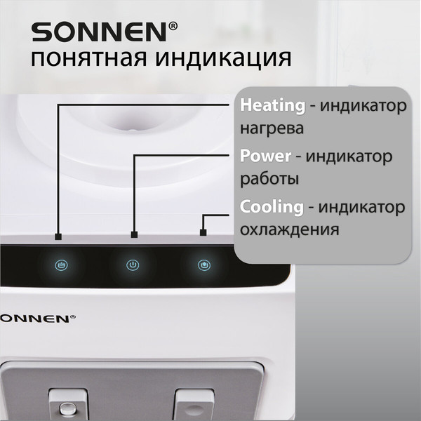 Изображение товара Кулер Sonnen FSC-02AC / 455420 (белый)