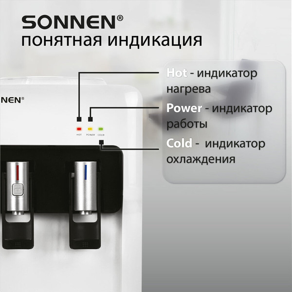 Изображение товара Кулер Sonnen FSE-02A / 455421 (белый)