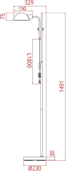 Изображение товара Торшер Arte Lamp A7055PN-1BK
