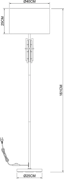 Изображение товара Торшер Arte Lamp A4097PN-1CC