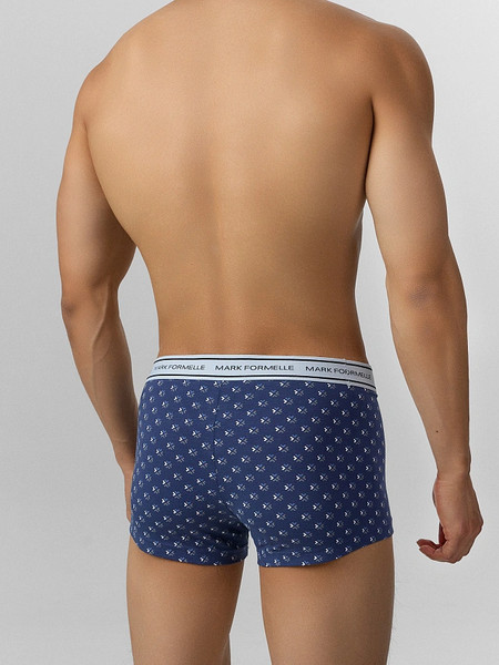 Изображение товара Комплект мужских трусов Mark Formelle 411124-3 (р.82-92, узор на джинсовом/светло-голубой/джинсовый)