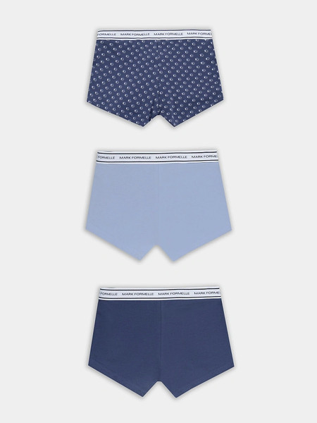 Изображение товара Комплект мужских трусов Mark Formelle 411124-3 (р.82-92, узор на джинсовом/светло-голубой/джинсовый)