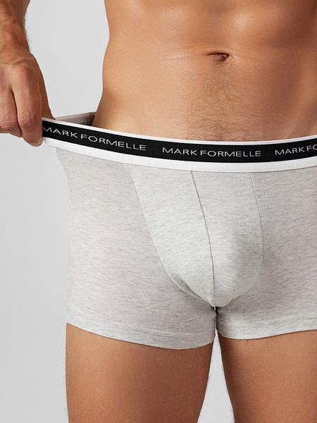 Изображение товара Комплект мужских трусов Mark Formelle 411124-3 (р.94-104, серый меланж 4306А/графит/черный)