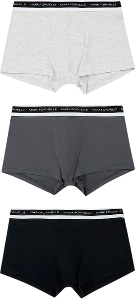 Изображение товара Комплект мужских трусов Mark Formelle 411124-3 (р.98-108, серый меланж 4306А/графит/черный)