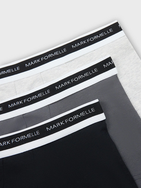Изображение товара Комплект мужских трусов Mark Formelle 411124-3 (р.102-112, серый меланж 4306А/графит/черный)