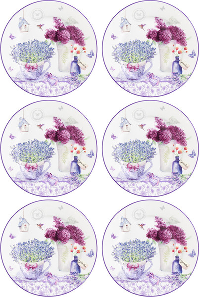 Изображение товара Набор тарелок Elan Gallery Лаванда New Bone China / 420773