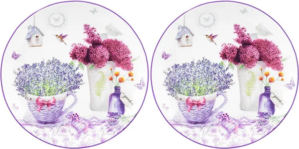 Изображение товара Набор тарелок Elan Gallery Лаванда New Bone China / 420773