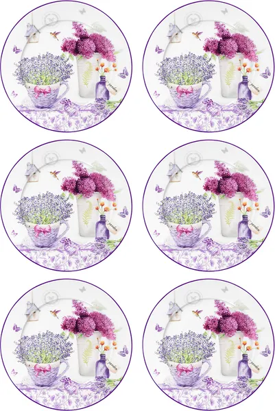Изображение товара Набор тарелок Elan Gallery Лаванда New Bone China / 420773